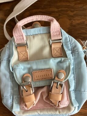 Kids Mini Backpack in Pastel Blue & Pink